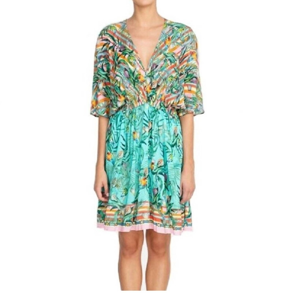 Johnny Was Taina Dolman Coverup Mini Dress
